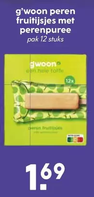 Peren Fruitijsjes Met Perenpuree