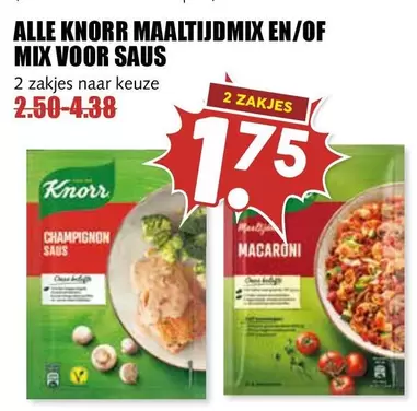 Knorr - MAALTIJDMIX EN/OF MIX VOOR SAUS