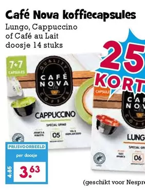 Koffiecupsules Lungo, Cappuccino of Café au Lait