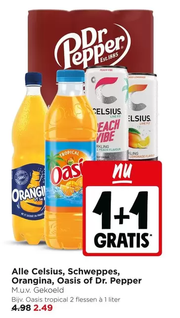 Pepper - Celsius, Schweppes, Orangina, Oasis of Dr.