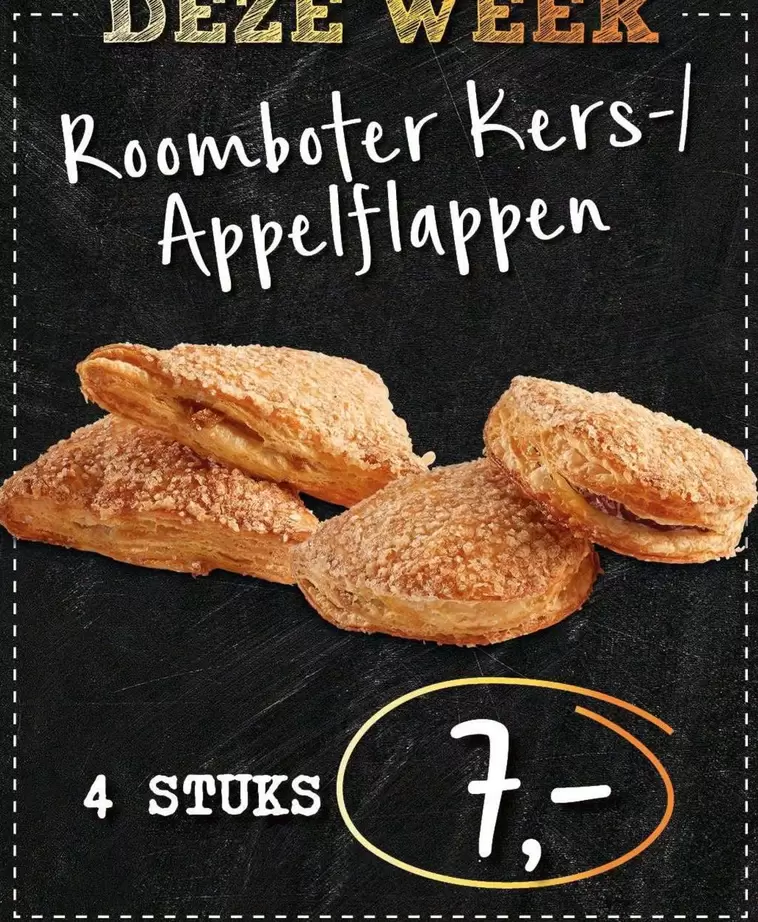 Roomboter Kers- / Appelflappen