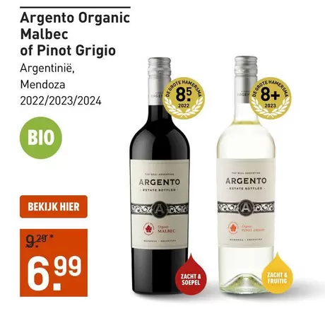 Bio - Argento Organic Malbec or Pinot Grigio