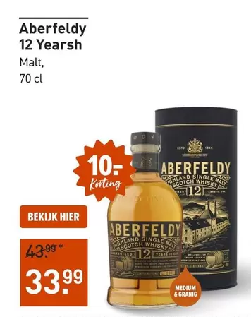 Medium - Aberfeldy 12 Yearsh Malt