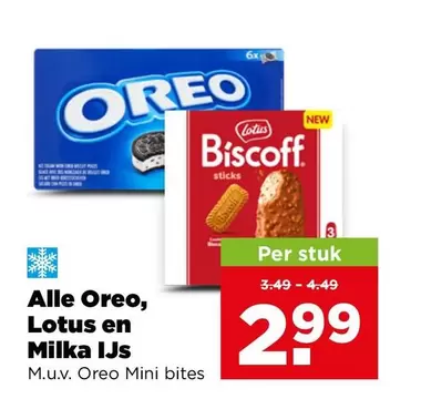 Oreo - , Lotus en Milka IJs