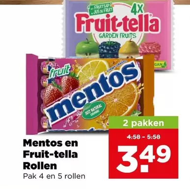 De - Mentos en Fruit-tella Rollen