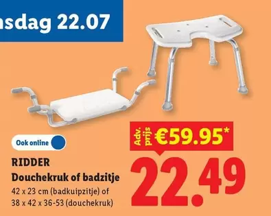 Douchekruk of badzitje