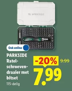 Ratel-schroevendraaier met bitset