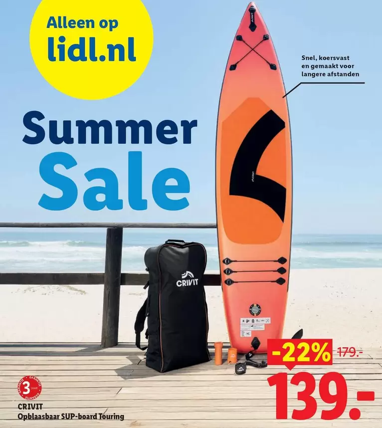 Op - lysblaesbar SUP-board Touring