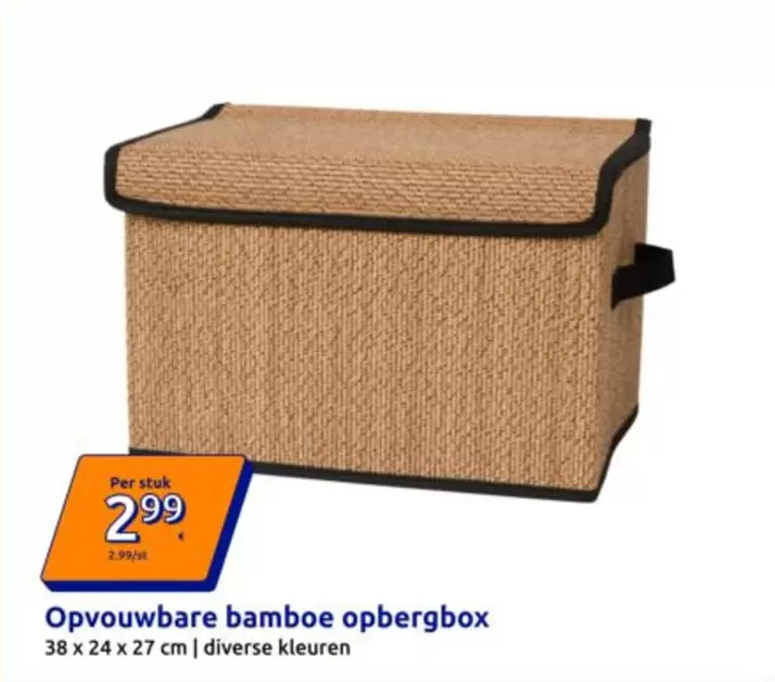 Opvouwbare bamboe opbergbox