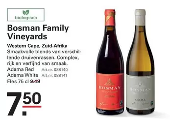 RED - Bosman Family Vineyards Adama Red, Adama White