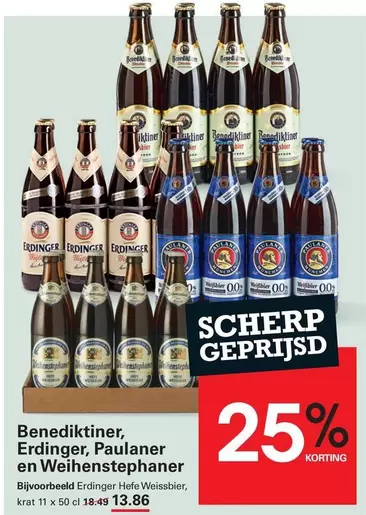 Erdinger - Benediktiner, , Paulaner en Weihenstephaner