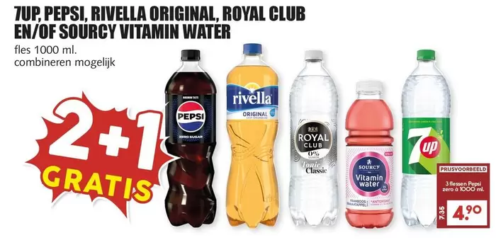 Up - 7UP, PEPSI, RIVELLA ORIGINAL, ROYAL CLUB EN/OF SOURCY VITAMIN WATER