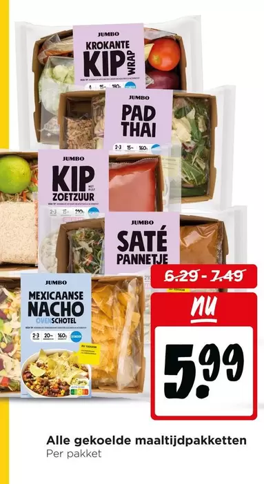 Jumbo - Krokante Kip Wrap, Pad Thai, Kip Zoetzuur, Saté Pannetje, Mexicaanse Nacho Schotel
