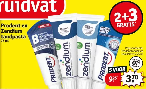 White - Prodent en Zendium tandpasta