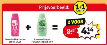 Fa - douche Pink Passion, Schauma shampoo 7 kruiden