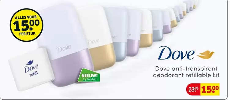 Dove -  anti-transpirant deodorant refillable kit