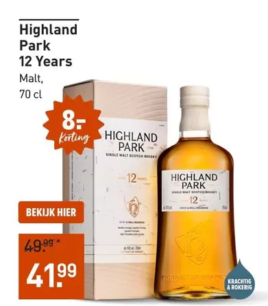 Park - Highland  12 Years Single Malt Scotch Whisky