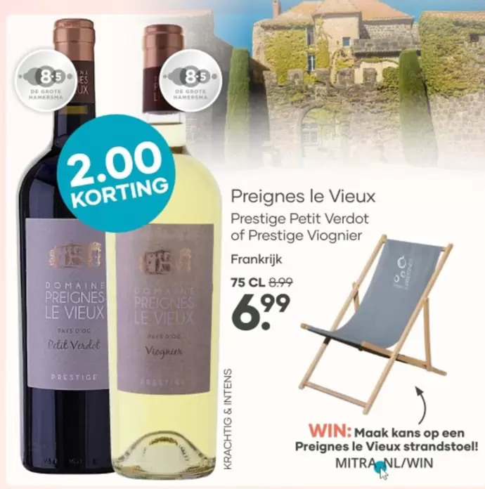 De - Preignes le Vieux Prestige Petit Verdot of Prestige Viognier