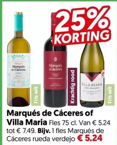 De - Marqués de Cáceres of Villa Maria
