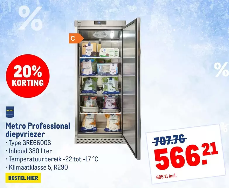 Professional diepvriezer GRE6600S