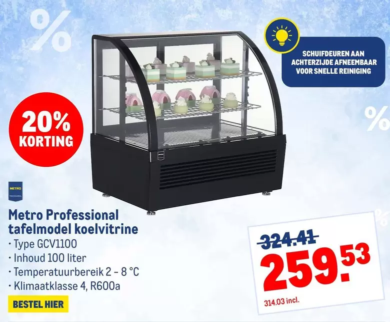 Metro Professional tafelmodel koelvitrine
