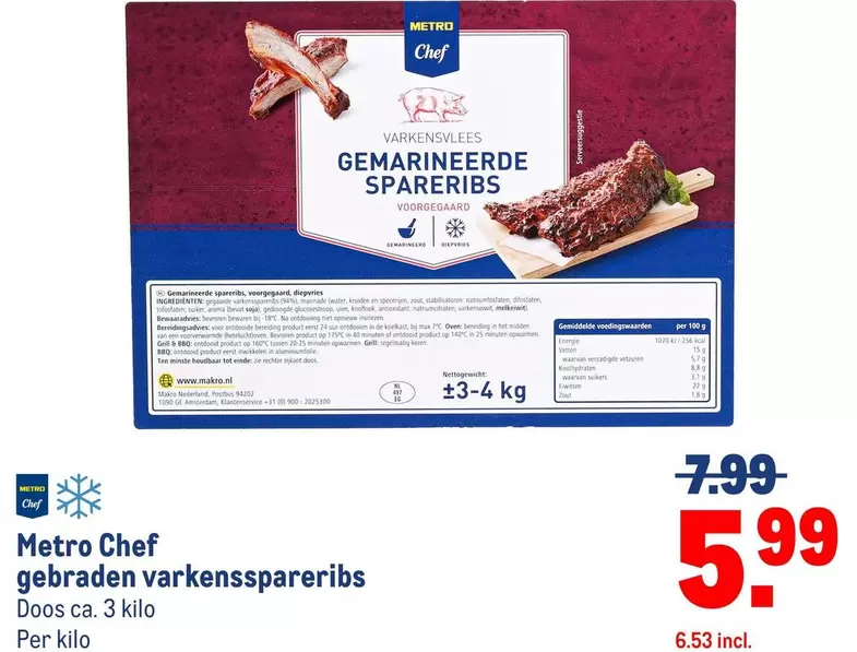 Chef - Gemarinerde Varkensspareribs