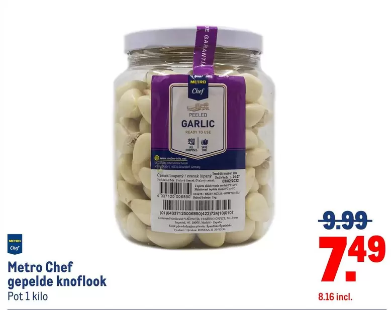 Chef - Gepelde Knoflook