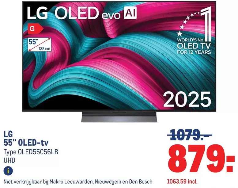 LG - 55" OLED-tv Type OLED55C56LB UHD