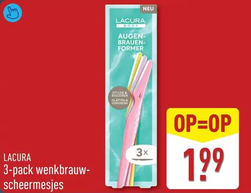 3-pack wenkbrauw-scheermesjes