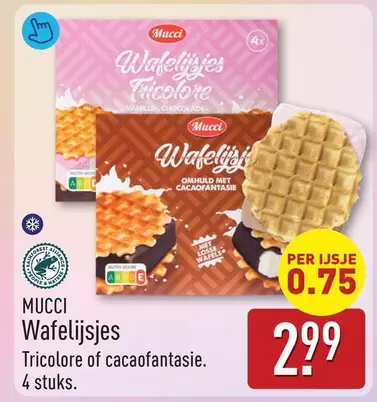 Wafelijsjes Tricolore of Cacaofantasie