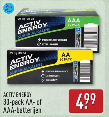 HG - 30-pack AA- of AAA-batterijen