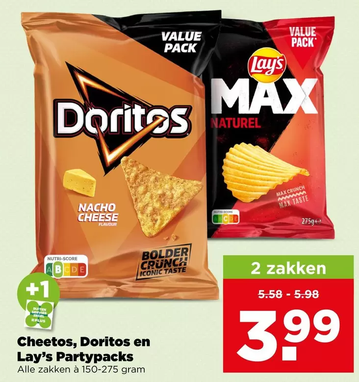 doritos - Cheetos, Doritos en Lay's Partypacks