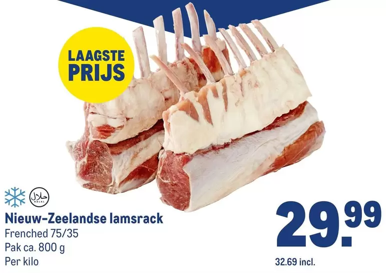 Nieuw-Zeelandse lamsrack Frenched 75/35