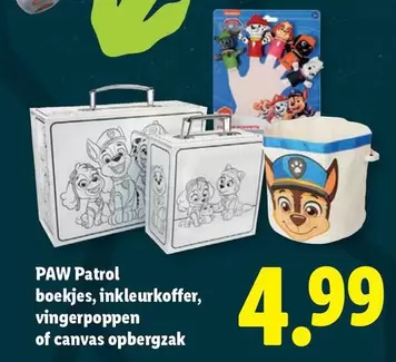 Paw Patrol - PAW Patrol boekjes, inkleurkoffer, vingerpoppen of canvas opbergzak