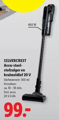 Ah - Accu-steel-stofzuiger en kruimeldief 20 V