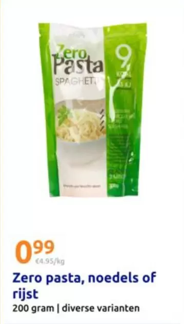 Zero pasta, noedels of rijst
