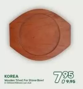 stone - Wooden Trivet For Stone Bowl