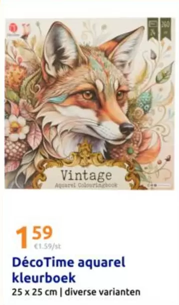 Vintage - Aquarel Kleurboek