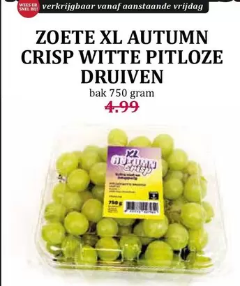 ZOETE XL AUTUMN CRISP WITTE PITLOZE DRUIVEN