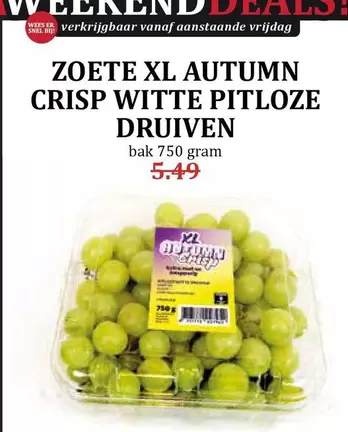 ZOETE XL AUTUMN CRISP WITTE PITLOZE DRUIVEN