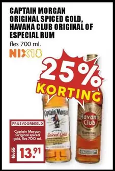 Club - ORIGINAL SPICED GOLD, HAVANA CLUB ORIGINAL OF ESPECIAL RUM