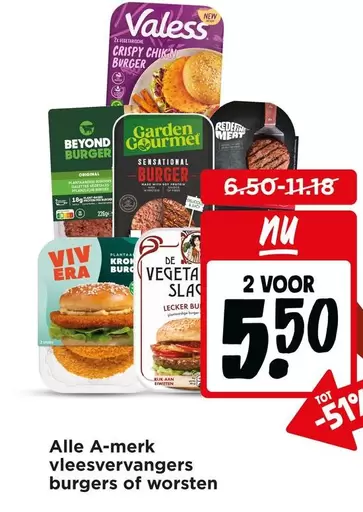 De - Vleesvervangers burgers of worsten