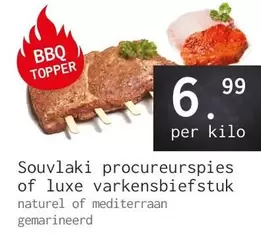 Topper - Souvlaki procureurspies of luxe varkensbiefstuk