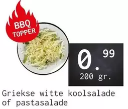 Topper - Griekse witte koolsalade of pastasalade