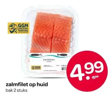 Op - Zalmfilet  Huid