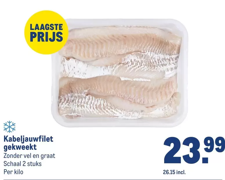 Kabeljauwfilet gekweekt