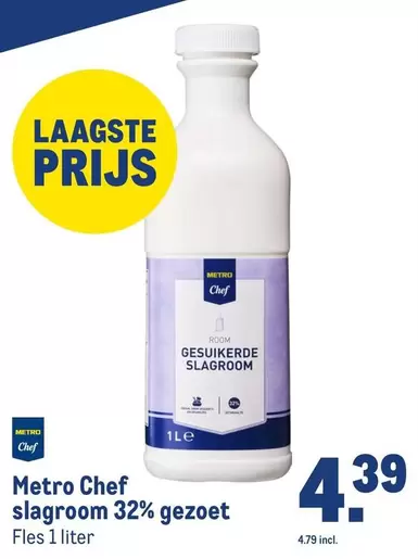 Chef - slagroom 32% gezoet