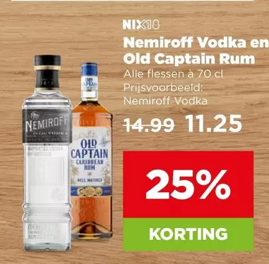 Vodka en Old Captain Rum