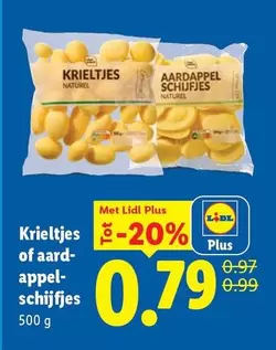 Krieltjes of aardappel schijfjes