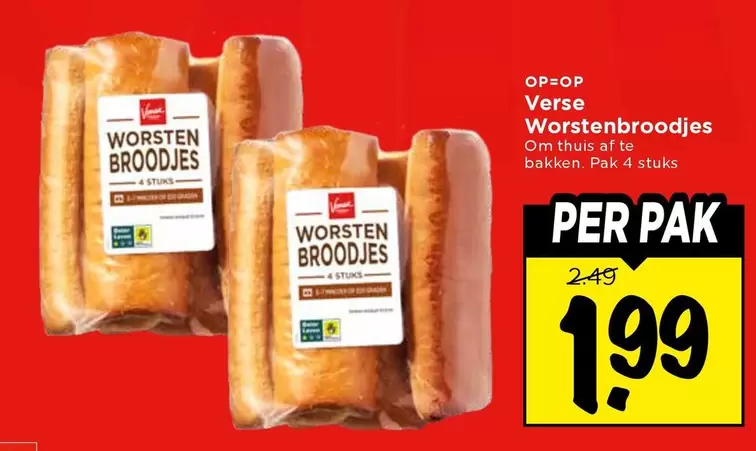 Op - Verse Worstenbroodjes